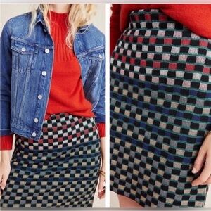 Aldo Martins for Anthropologie checker pattern skirt | size medium